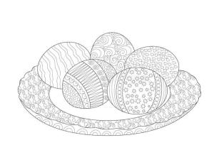 Tabak boyama sayfası,  coloring page, Bir Tabak Yumurta, 