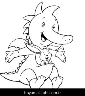 Tabaluga boyama sayfası – boyama çalışması, yaratıcılığı geliştirir