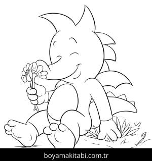 Tabaluga boyama sayfası – çocuklar için, çizgi film temalı