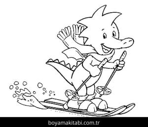 Tabaluga boyama sayfası – eğlenceli etkinlik, el becerilerini geliştirir