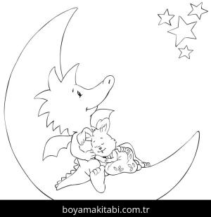 Tabaluga boyama sayfası – evde etkinlik, ücretsiz yazdır