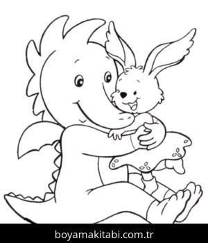 Tabaluga boyama sayfası – keyifli zaman, renkli çizimler