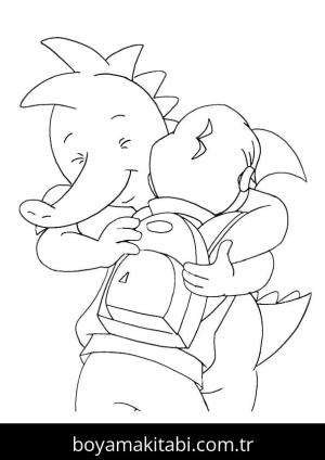 Tabaluga boyama sayfası – kolay boyama, eğitici aktivite