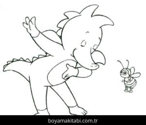 Tabaluga boyama sayfası – çocuklar için, çizgi film temalı