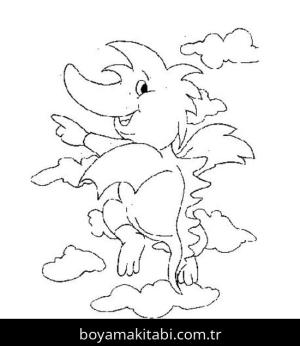 Tabaluga boyama sayfası – renkli çizimler, okul öncesi