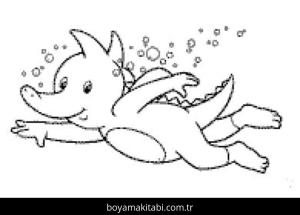 Tabaluga boyama sayfası – çocuk aktivitesi, PDF indir