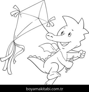 Tabaluga boyama sayfası – boyama etkinliği, çocuk aktivitesi