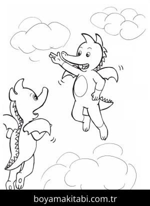 Tabaluga boyama sayfası – eğitici aktivite, yaratıcılık