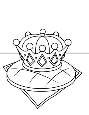 Taç boyama sayfası,  coloring page, Kral Pastası ve şanslı Taç, 