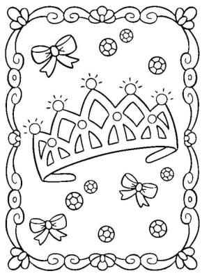 Taç boyama sayfası,  coloring page, Temel Çizim Taç, 