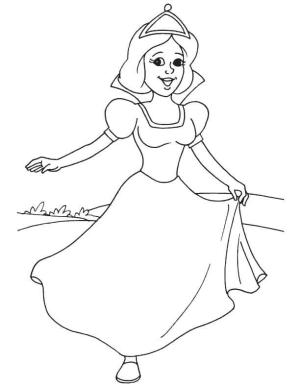 Taç boyama sayfası,  coloring page, Taç Giyen Eğlenceli Prenses, 