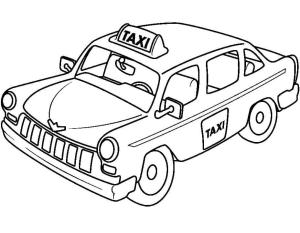 Taksi boyama sayfası,  coloring page, Bir Taksi, 