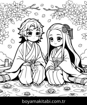Tanjiro boyama sayfası,  coloring page, , 