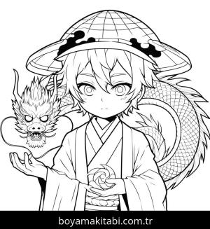 Tanjiro boyama sayfası,  coloring page, , 