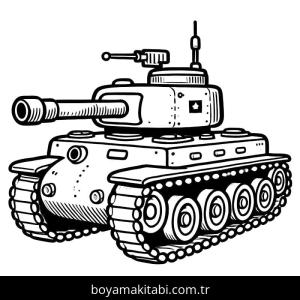 Tank boyama sayfası – el becerilerini geliştirir, boyama çalışması