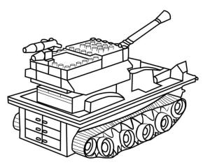 Tank boyama sayfası,  coloring page, Lego Tank, 