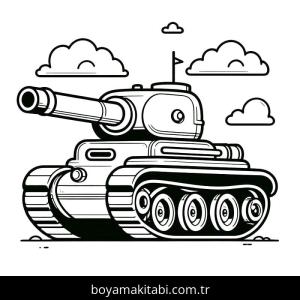 Tank boyama sayfası – evde etkinlik, ücretsiz yazdır