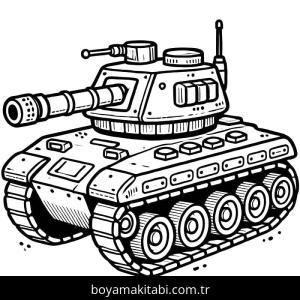 Tank boyama sayfası – keyifli zaman, renkli çizimler