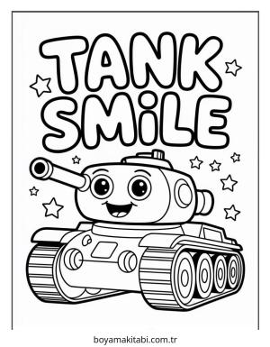 Tank boyama sayfası – okul öncesi, evde etkinlik