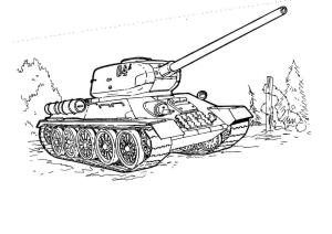 Tank boyama sayfası,  coloring page, T-34 Tank, 