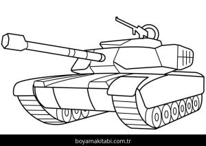 Tank boyama sayfası – boyama çalışması, yaratıcılığı geliştirir
