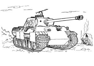 Tank boyama sayfası,  coloring page, Panter Tank, 