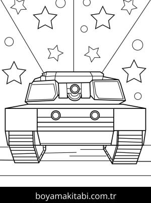 Tank boyama sayfası – okul öncesi, evde etkinlik