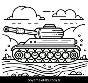 Tank boyama sayfası – yaratıcılık, eğlenceli etkinlik
