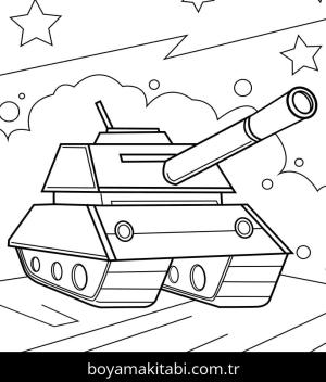 Tank boyama sayfası – ücretsiz yazdır, boyama etkinliği