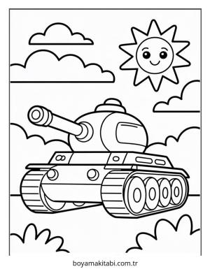 Tank boyama sayfası – yaratıcılık, eğlenceli etkinlik