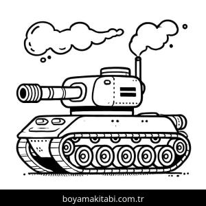 Tank boyama sayfası – eğitici aktivite, yaratıcılık