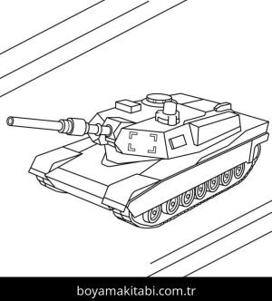 Tank boyama sayfası – boyama etkinliği, çocuk aktivitesi