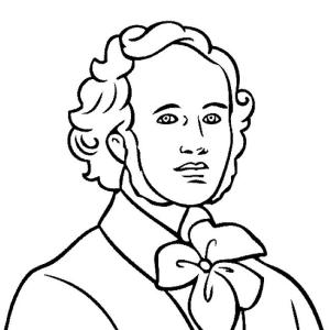 Tarihi Figürler boyama sayfası,  coloring page, Felix Mendelssohn, 