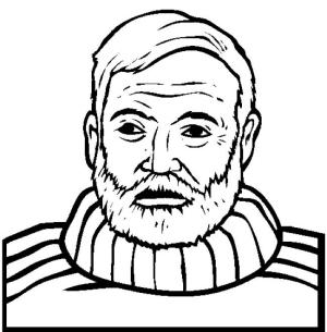 Tarihi Figürler boyama sayfası,  coloring page, Ernest Hemingway, 