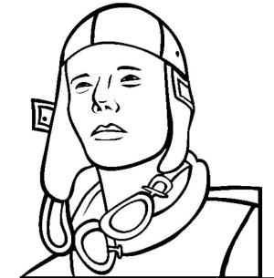 Tarihi Figürler boyama sayfası,  coloring page, Charles Lindbergh, 