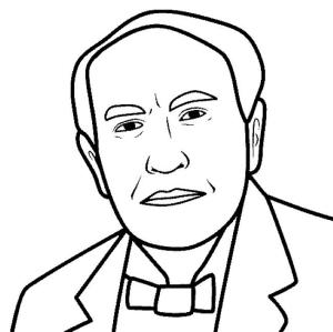 Tarihi Figürler boyama sayfası,  coloring page, Thomas Edison Mucit, 