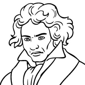 Tarihi Figürler boyama sayfası,  coloring page, Ludwig van Beethoven, 