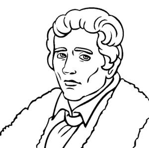 Tarihi Figürler boyama sayfası,  coloring page, Daniel Boone, 