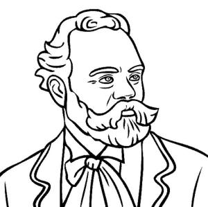 Tarihi Figürler boyama sayfası,  coloring page, Antonin Dvorak, 