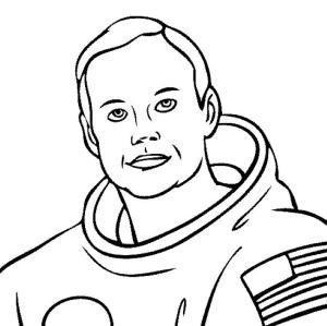 Tarihi Figürler boyama sayfası,  coloring page, Neil-Armstrong, 