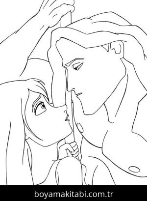 Tarzan boyama sayfası – yaratıcılık, eğlenceli etkinlik