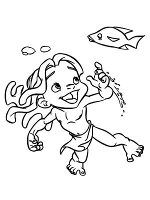 Tarzan boyama sayfası,  coloring page, Renk 6, 