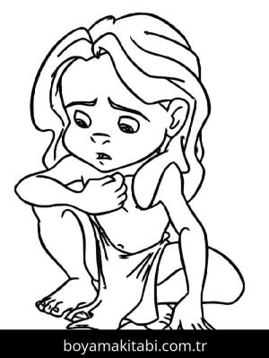 Tarzan boyama sayfası – evde etkinlik, ücretsiz yazdır