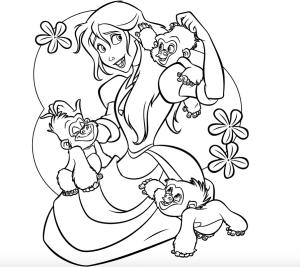 Tarzan boyama sayfası,  coloring page, Jane Porter, 