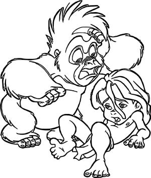 Tarzan boyama sayfası,  coloring page, Tarzan ve Terk 1, 