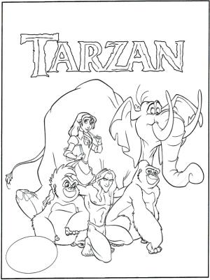 Tarzan boyama sayfası,  coloring page, Disney Tarzan, 