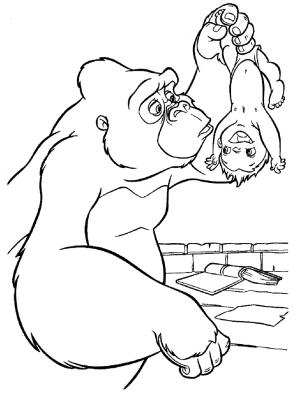 Tarzan boyama sayfası,  coloring page, Bebek Tarzan, 