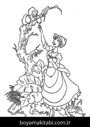 Tarzan boyama sayfası – okul öncesi, evde etkinlik