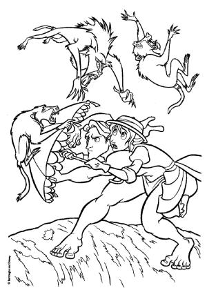 Tarzan boyama sayfası,  coloring page, Tarzan ve Jane 4, 