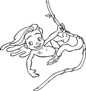 Tarzan boyama sayfası,  coloring page, Tarzan 10, 